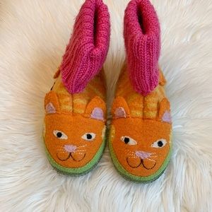 Garnet Hill Kids’ Boiled Wool Slipper Booties